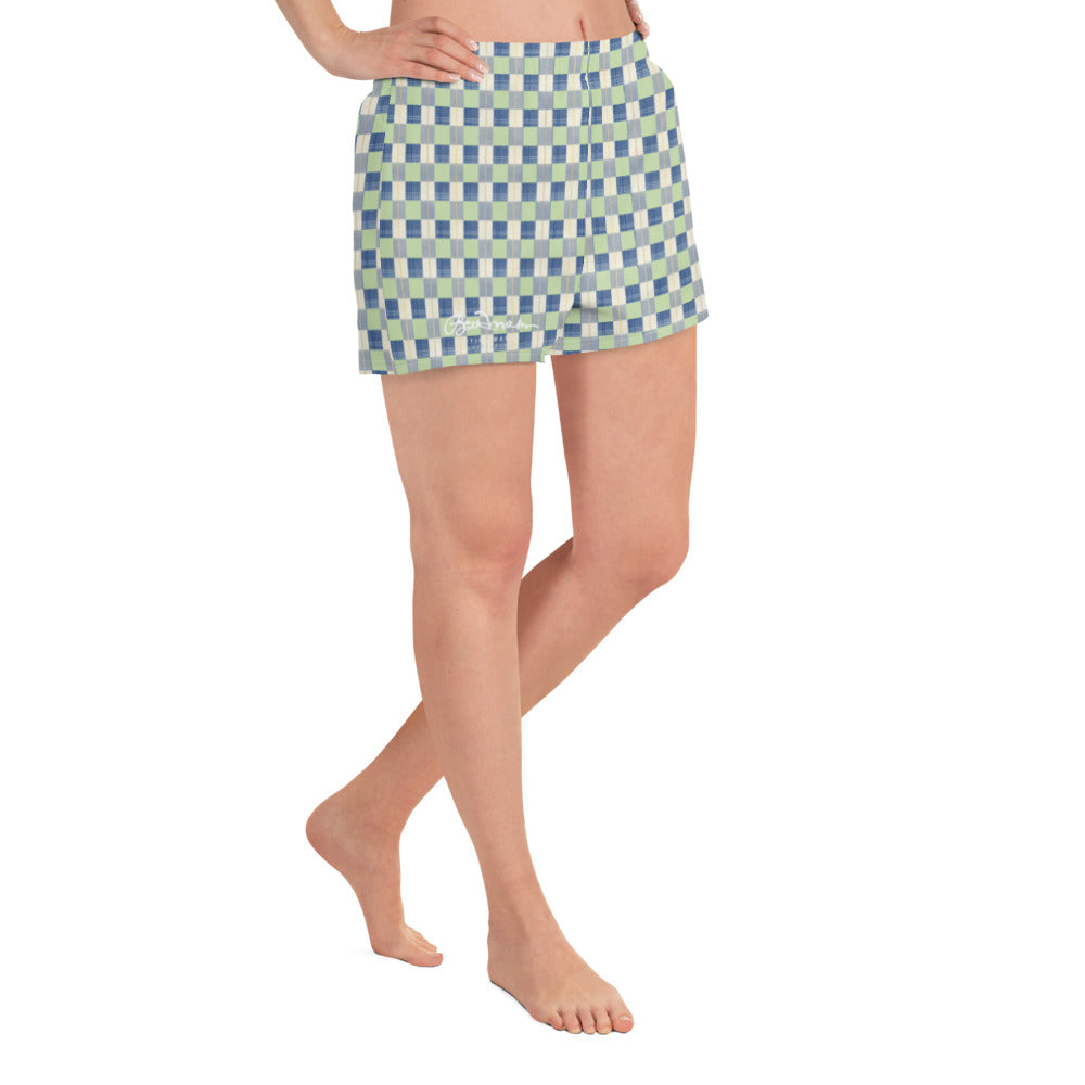Women's Checkerboard Plaid Athletic Shorts