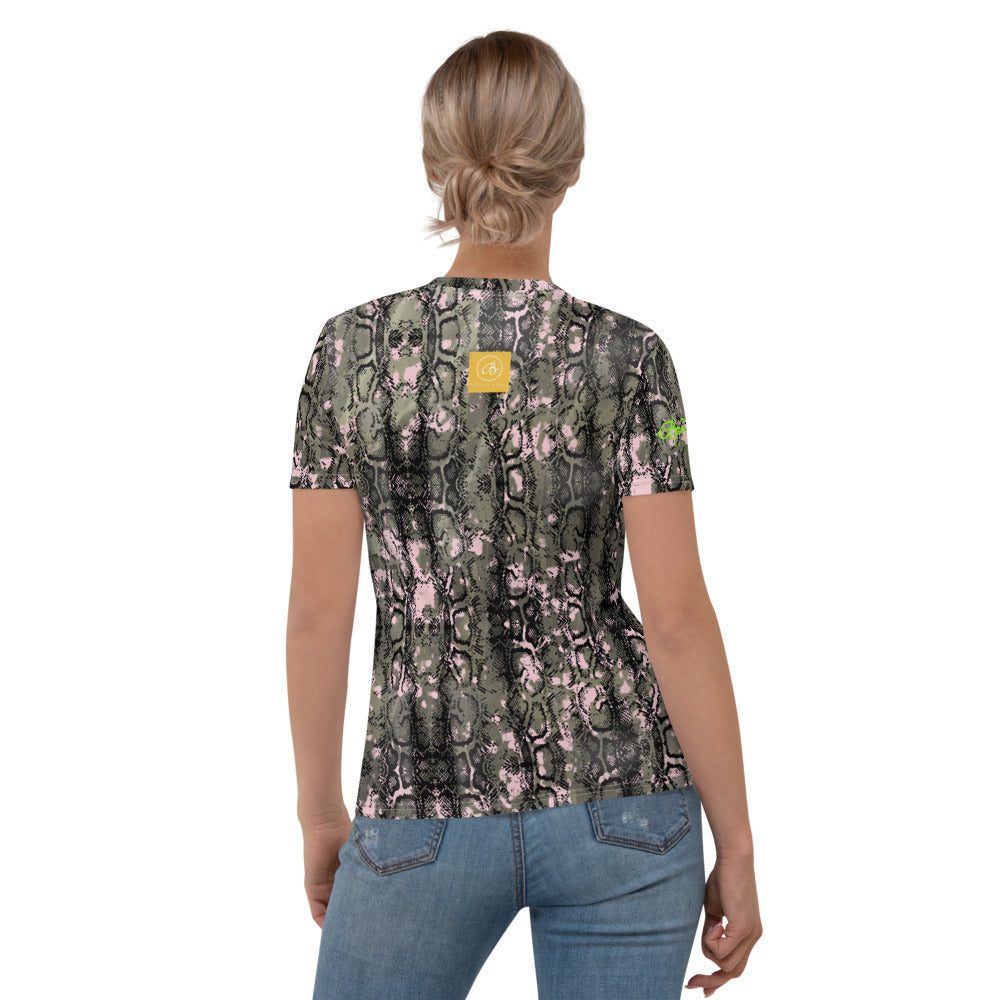 Pink Snake Skin Women's T-shirt