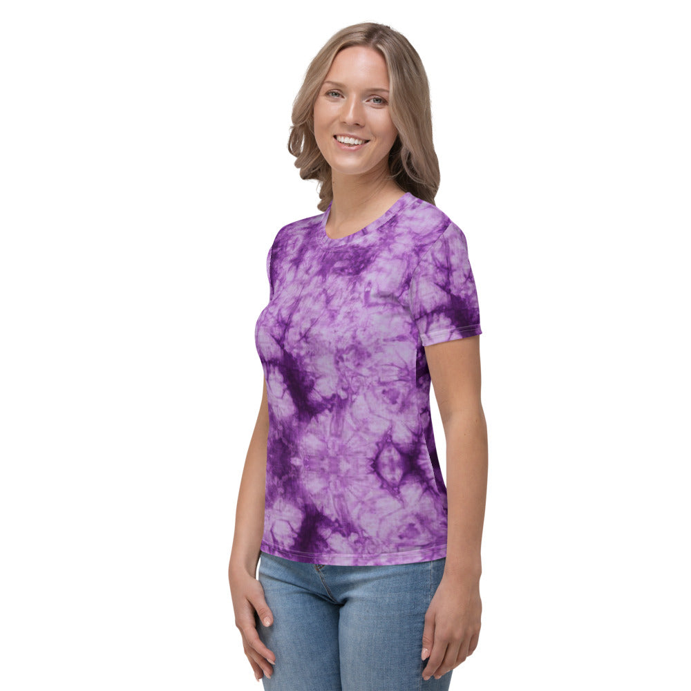 Purple Tie Dye Women's T-shirt