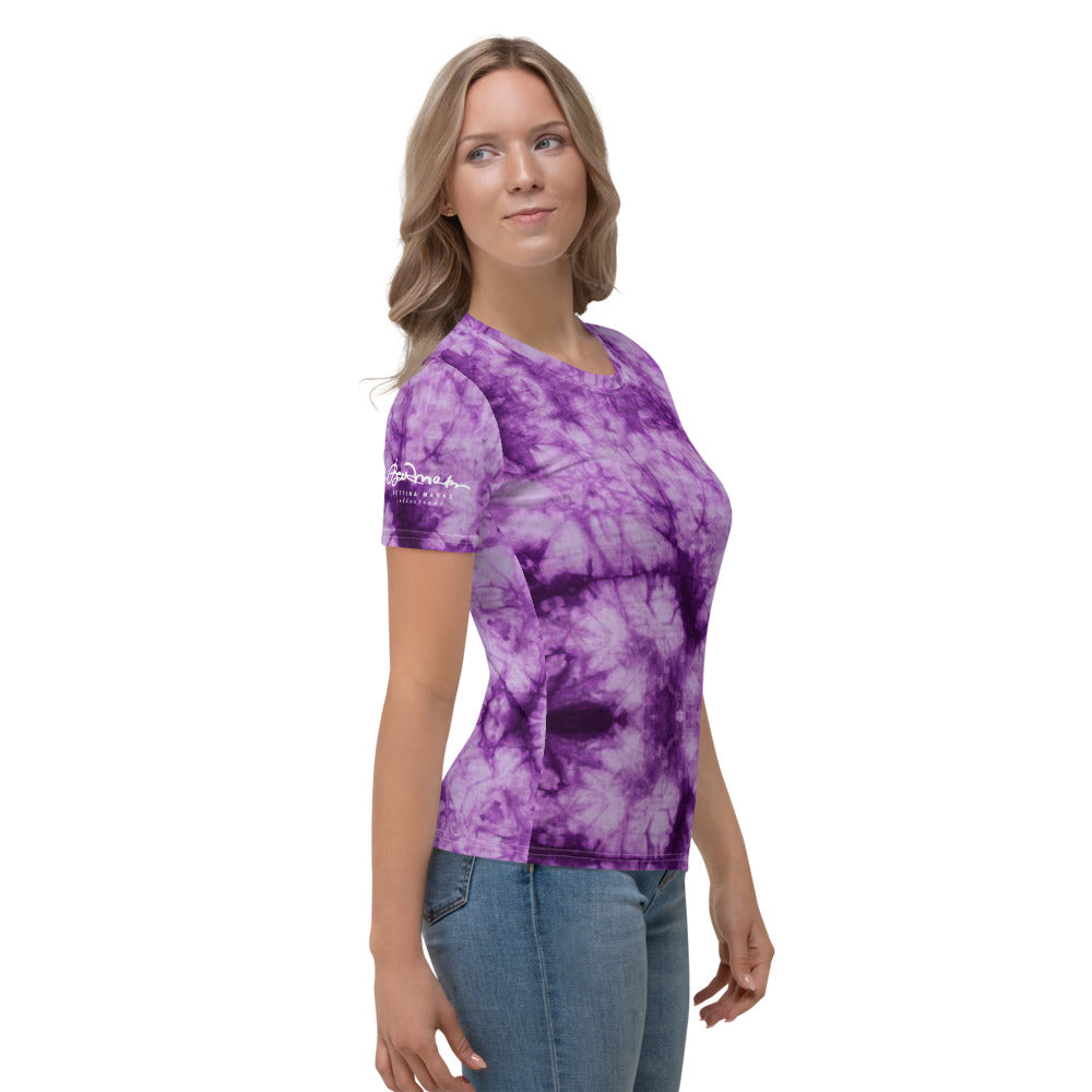 Purple Tie Dye Women's T-shirt