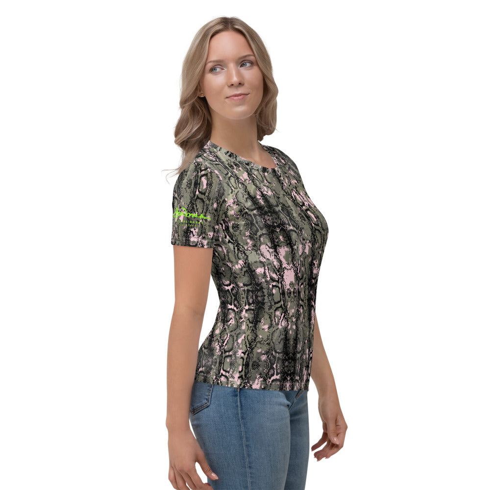 Pink Snake Skin Women's T-shirt