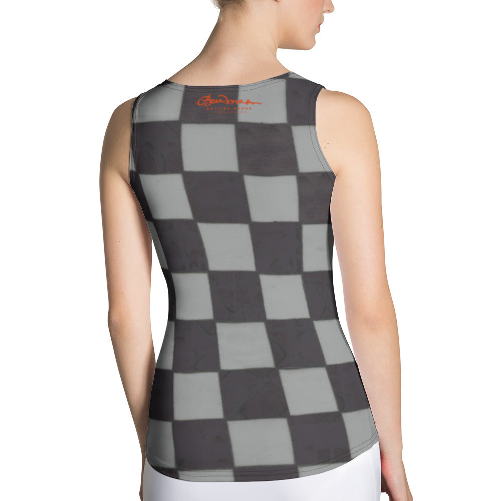 Grey Checkerboard Tank Top