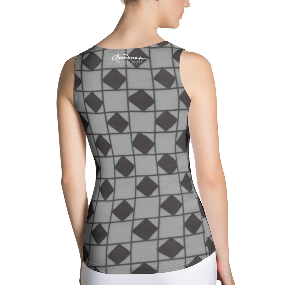 Grey Optical Tank Top