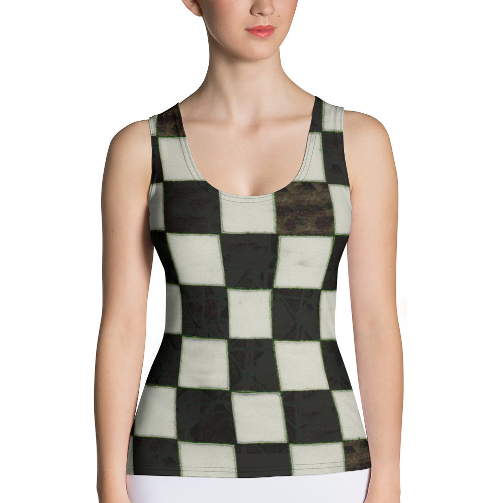 B&W Checkerboard Tank Top