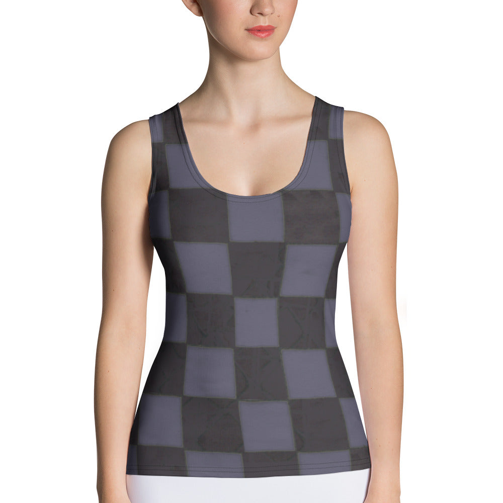 Slate Checkerboard Tank Top
