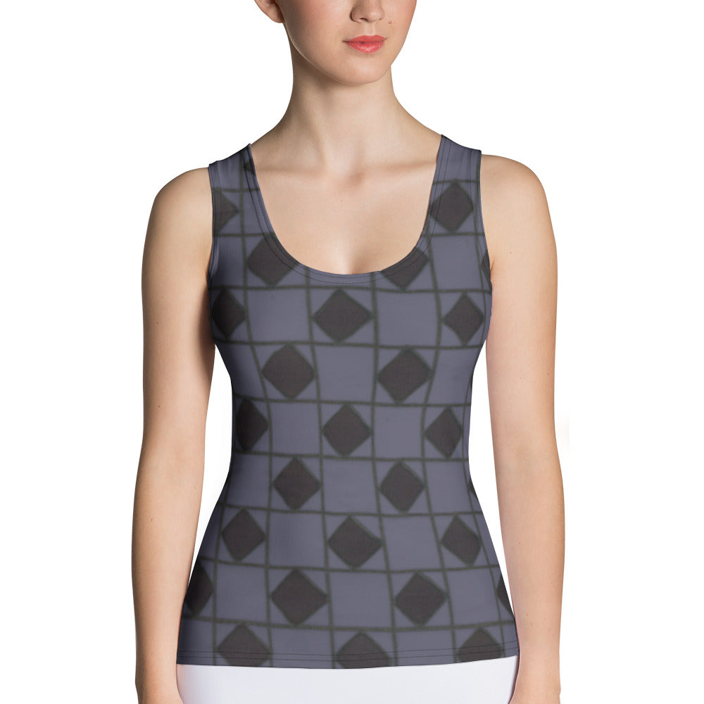 Slate Checkerboard Tank Top