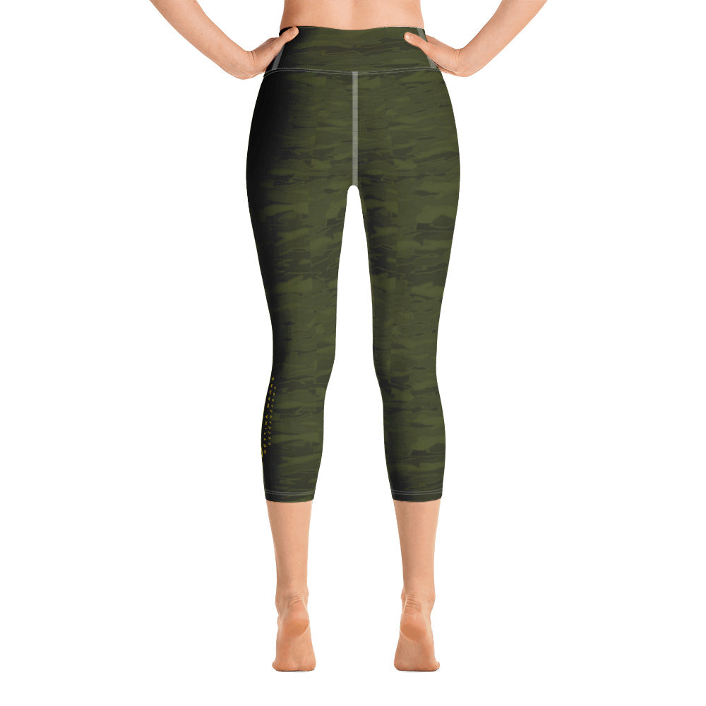 Army Camouflage Lava Yoga Capri Leggings