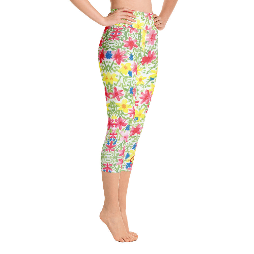 Wildflower Yoga Capri Leggings