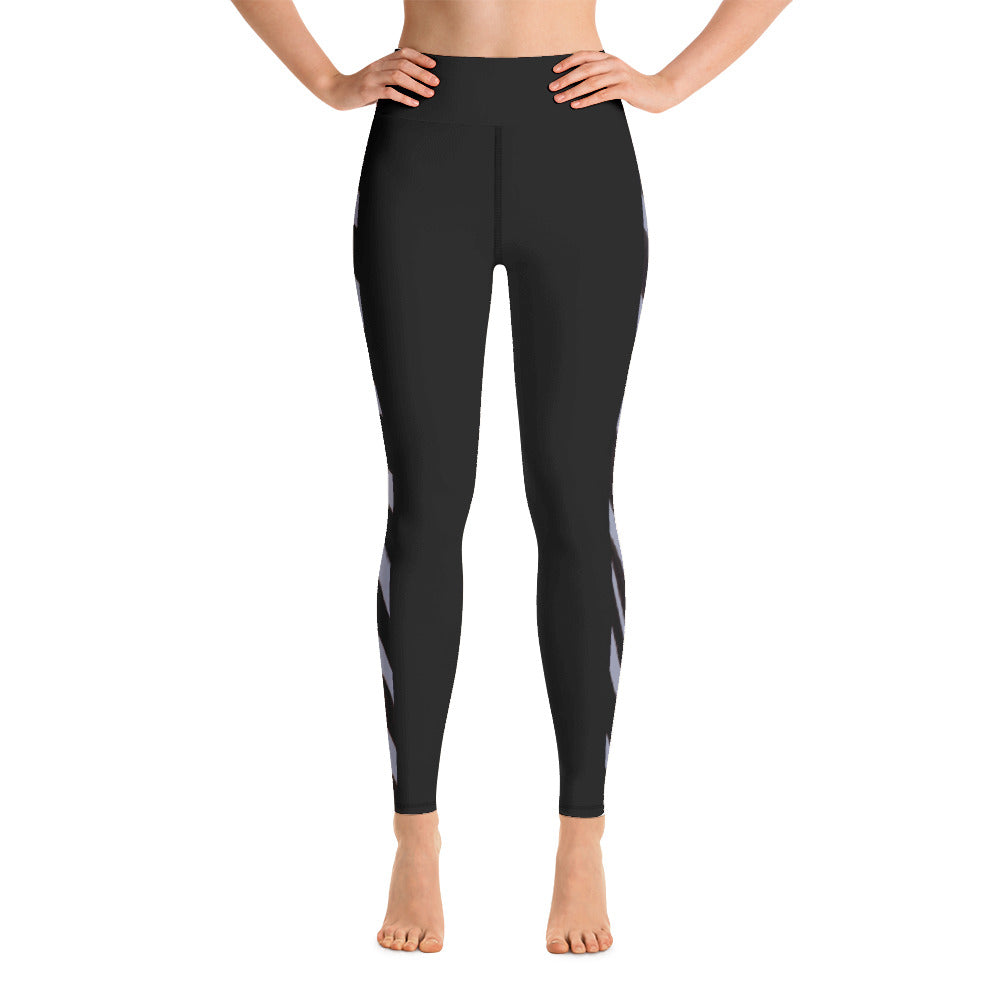 Grey Side Zebra Yoga Leggings