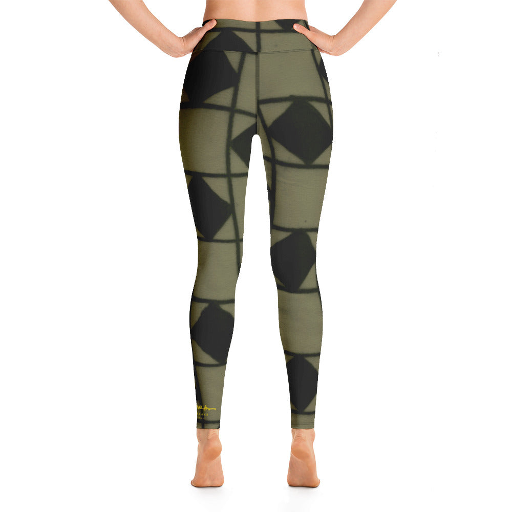 Khaki Optical Yoga Leggings