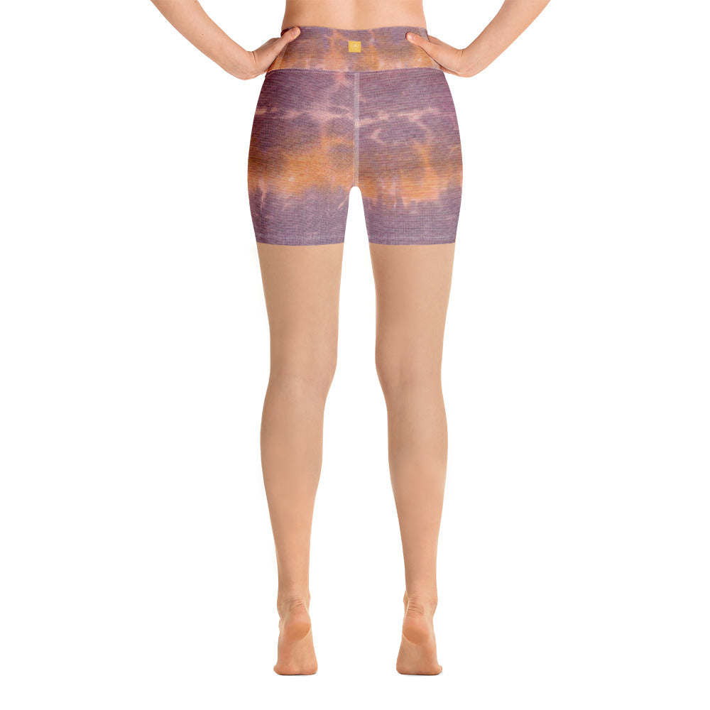 Purple Sunset Yoga Shorts
