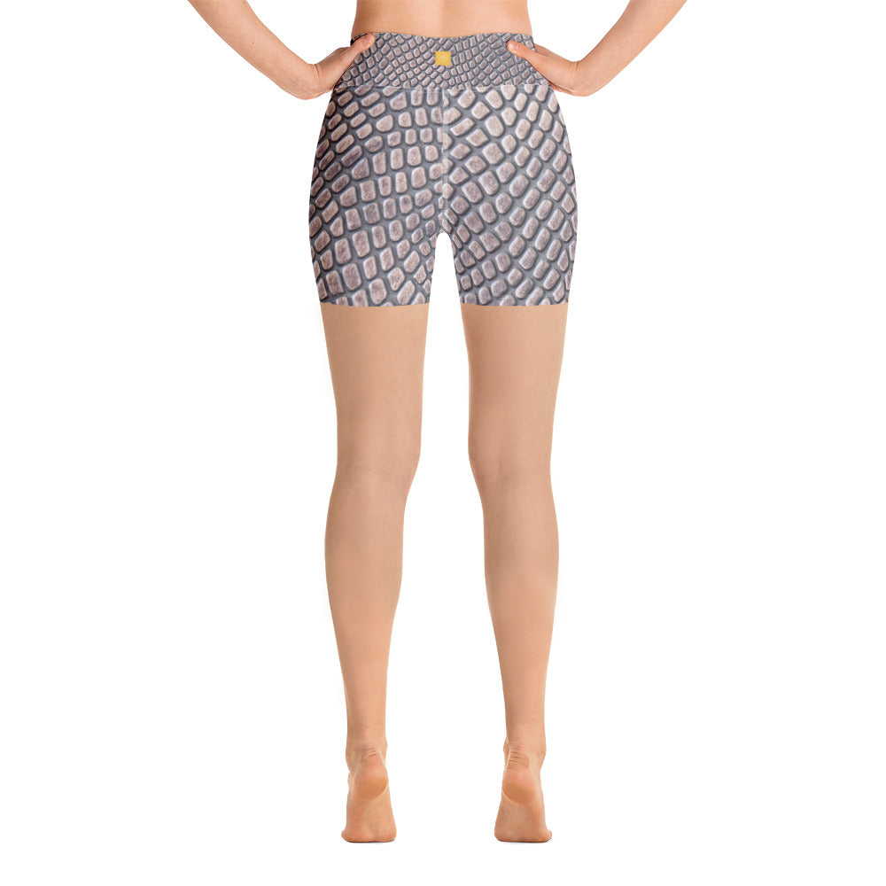 Croc Print Yoga Shorts