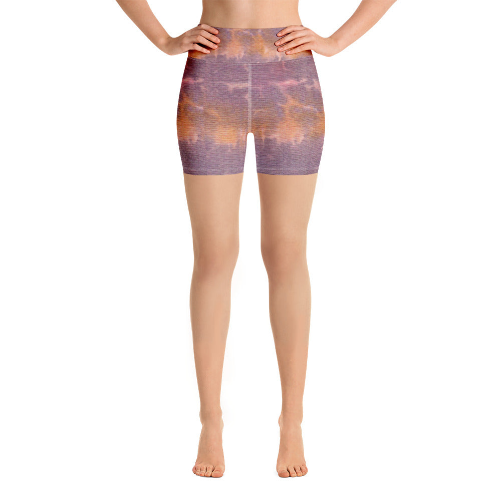 Purple Sunset Yoga Shorts