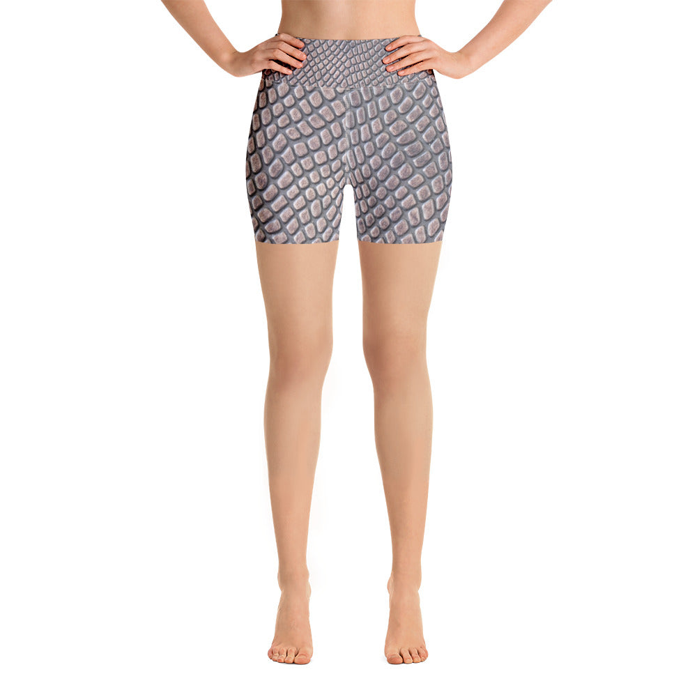 Croc Print Yoga Shorts
