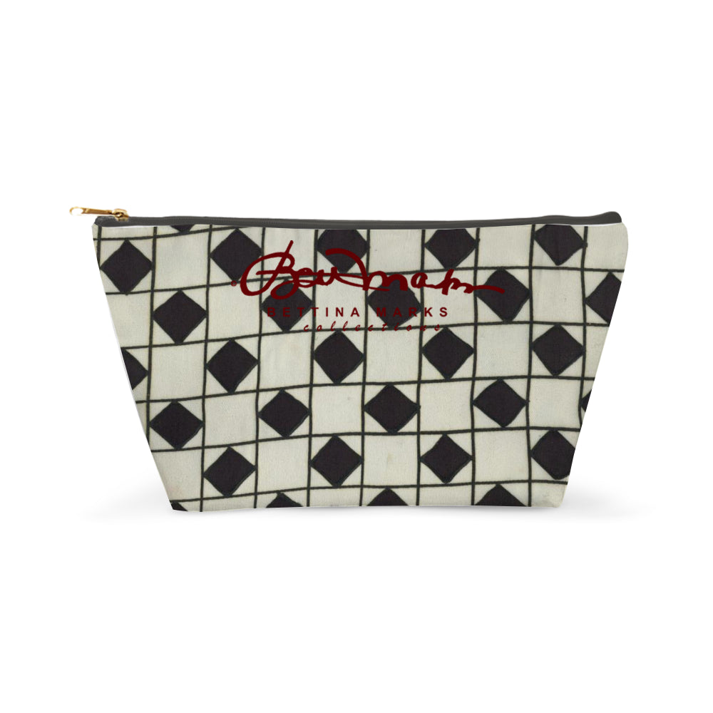 B&W Checkerboard Accessory Pouch T-Bottom