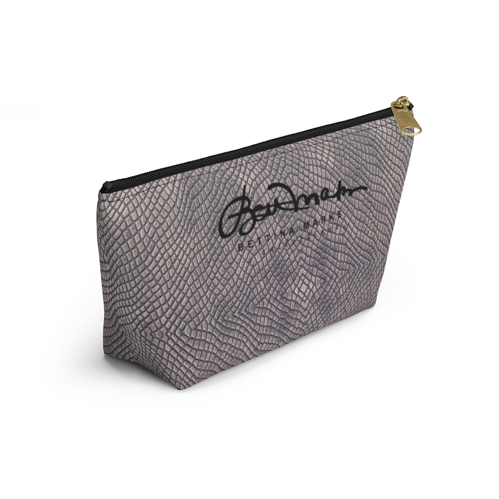 Croc Print Accessory Pouch w T-bottom
