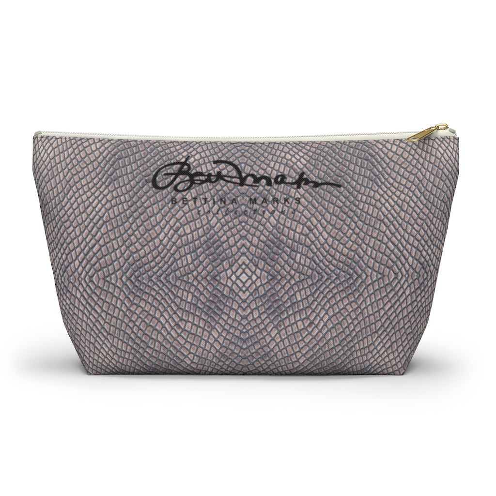 Croc Print Accessory Pouch w T-bottom