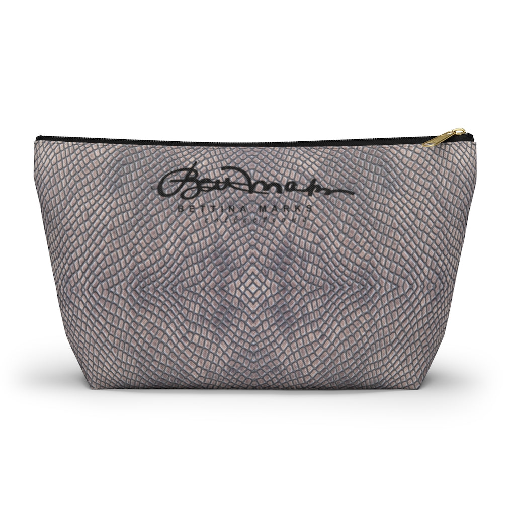 Croc Print Accessory Pouch w T-bottom