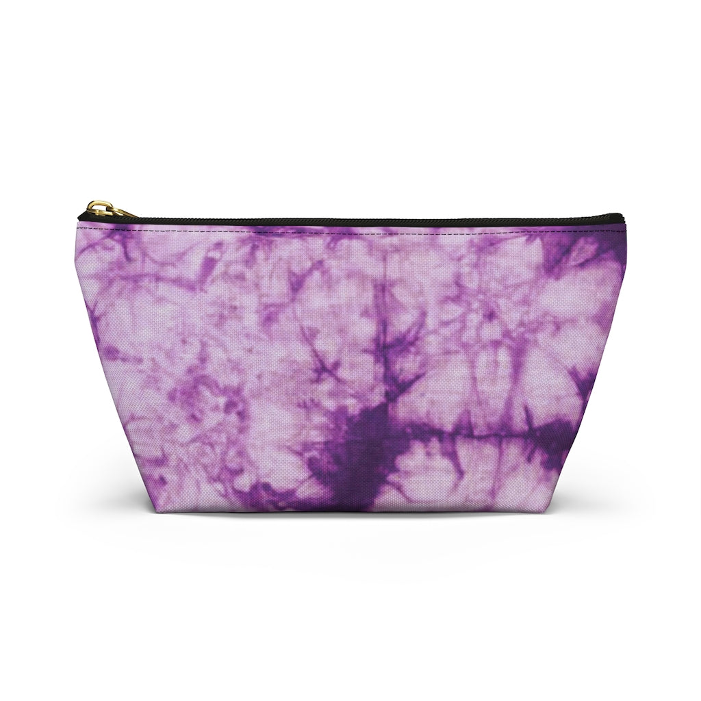Purple Tie Dye Accessory Pouch w T-bottom