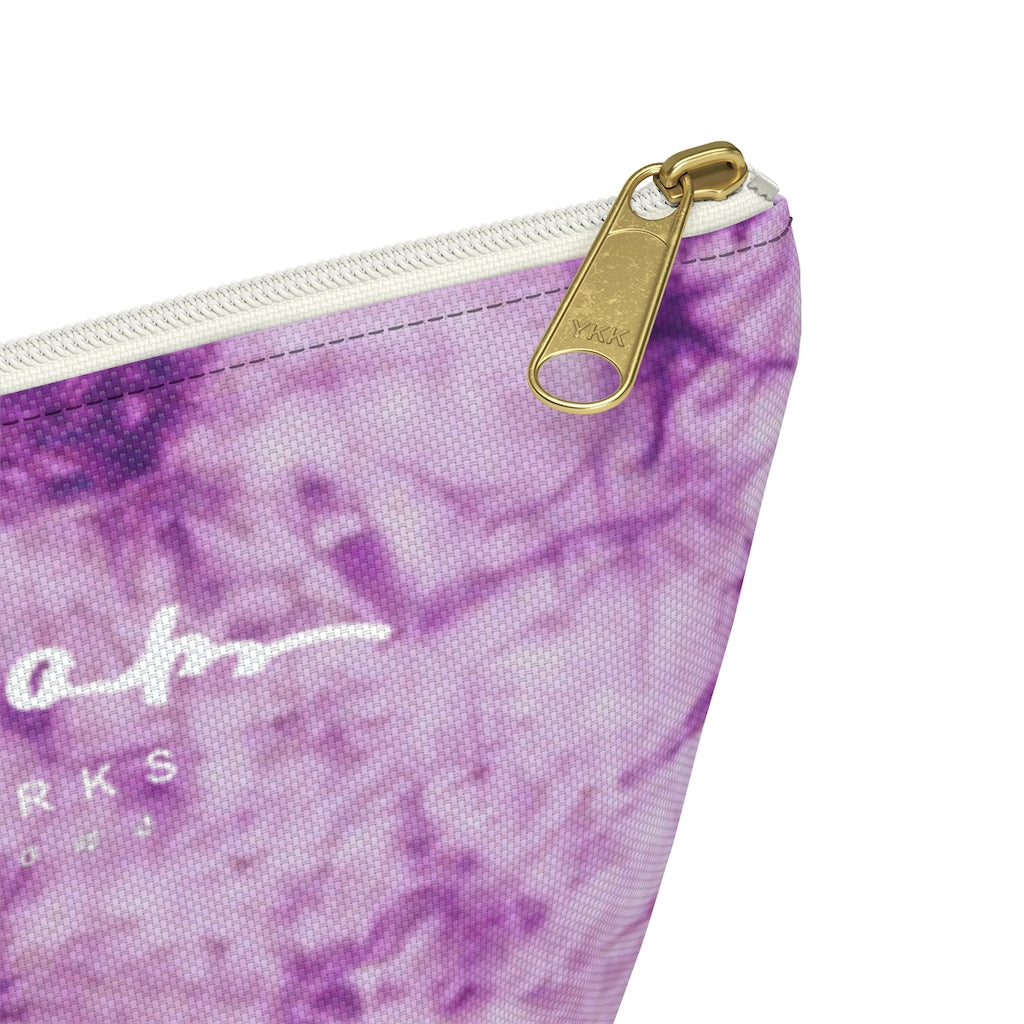 Purple Tie Dye Accessory Pouch w T-bottom