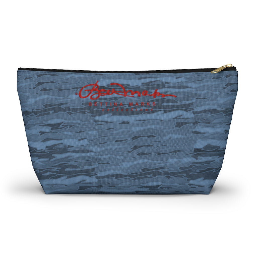 Steel Blue Camouflage Lava Accessory Pouch w T-bottom