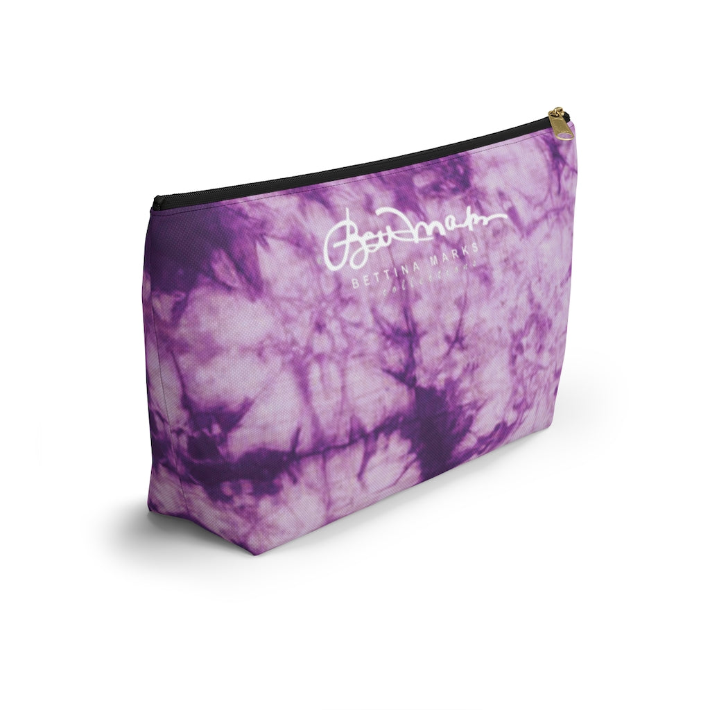 Purple Tie Dye Accessory Pouch w T-bottom