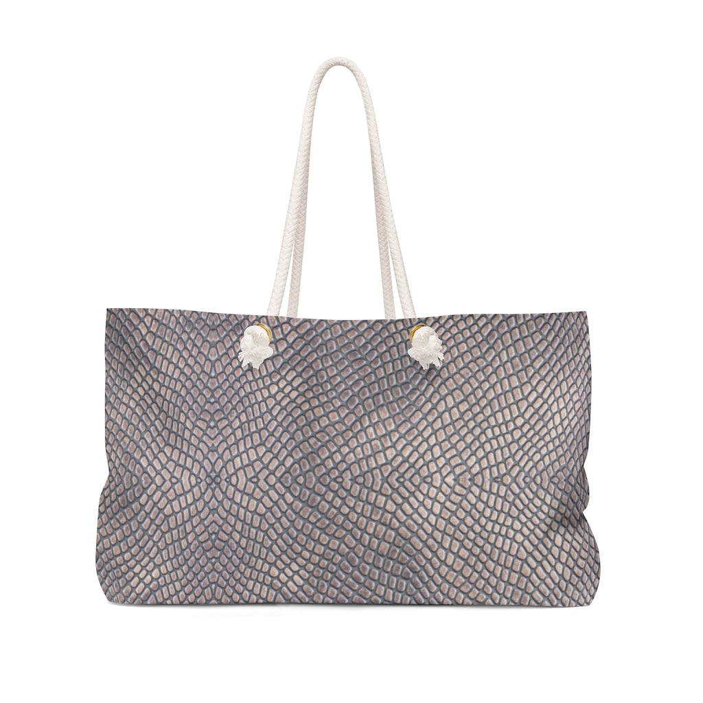 Croc Print Weekender Bag