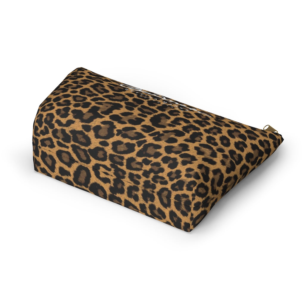 Leopard Accessory Pouch w T-bottom