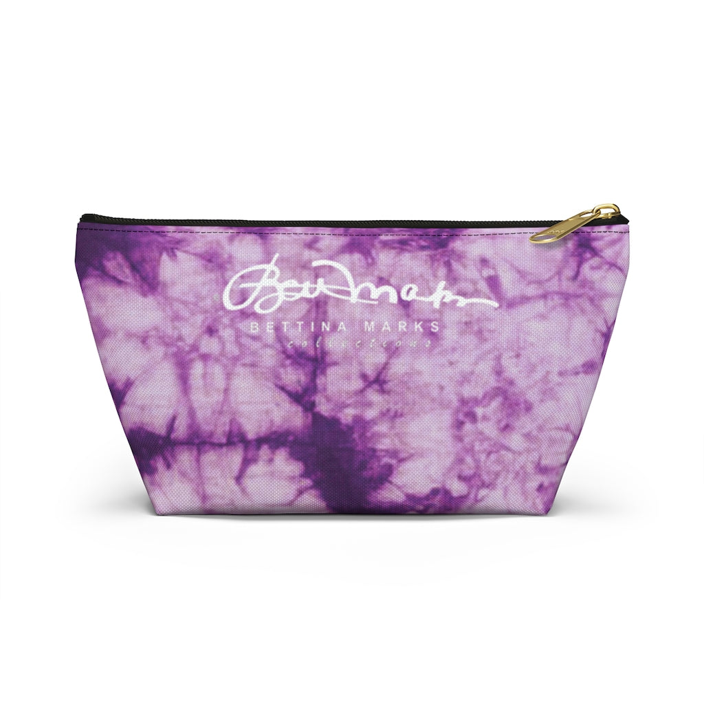 Purple Tie Dye Accessory Pouch w T-bottom