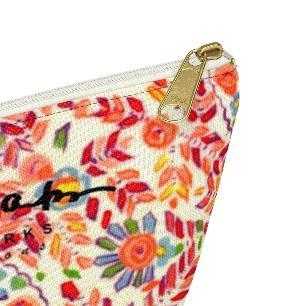 Retro Paisley Accessory Pouch w T-bottom