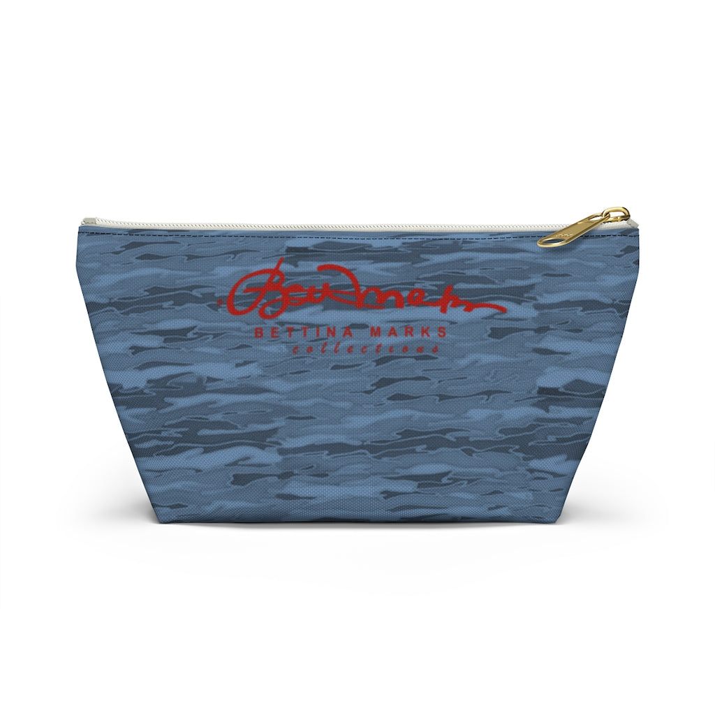 Steel Blue Camouflage Lava Accessory Pouch w T-bottom