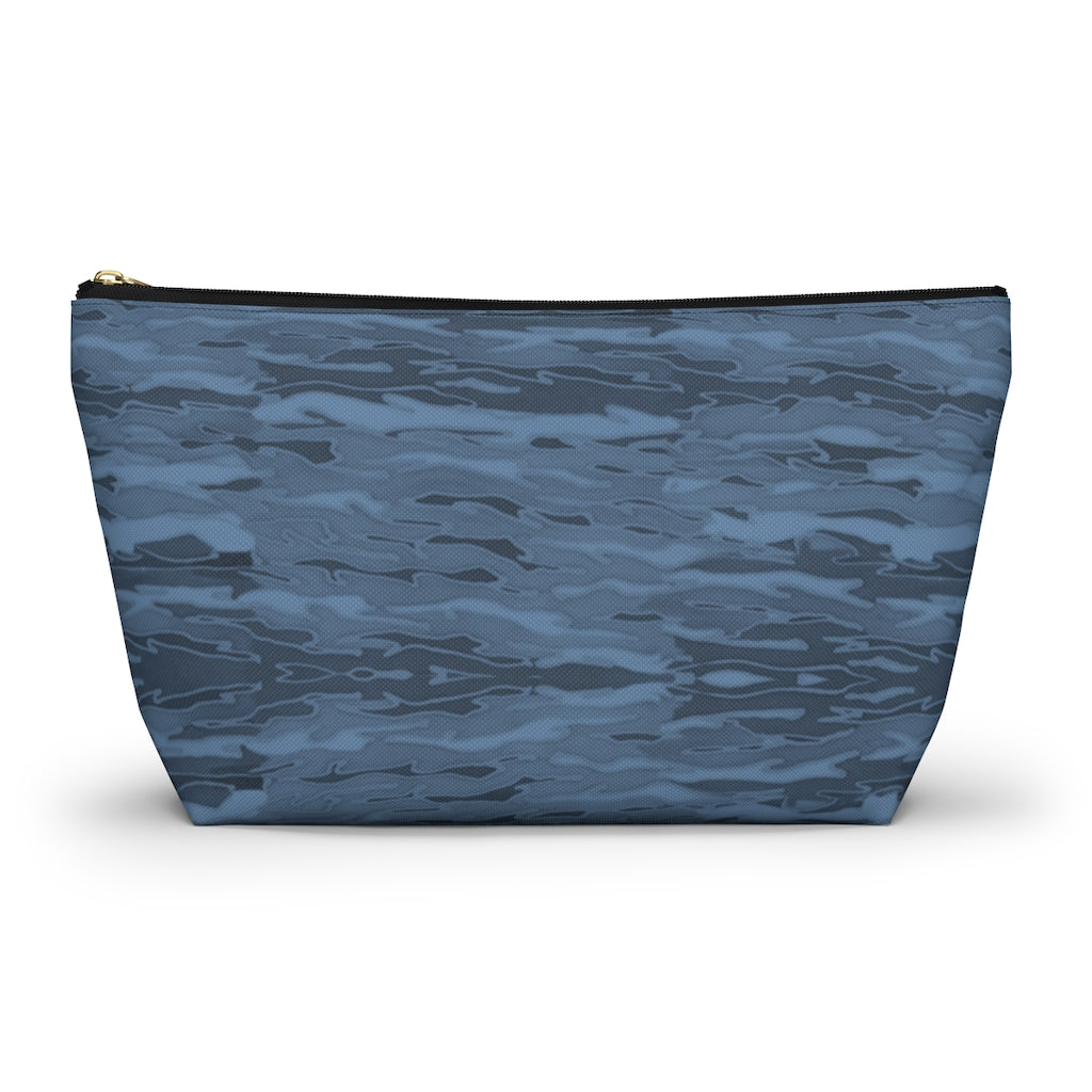 Steel Blue Camouflage Lava Accessory Pouch w T-bottom