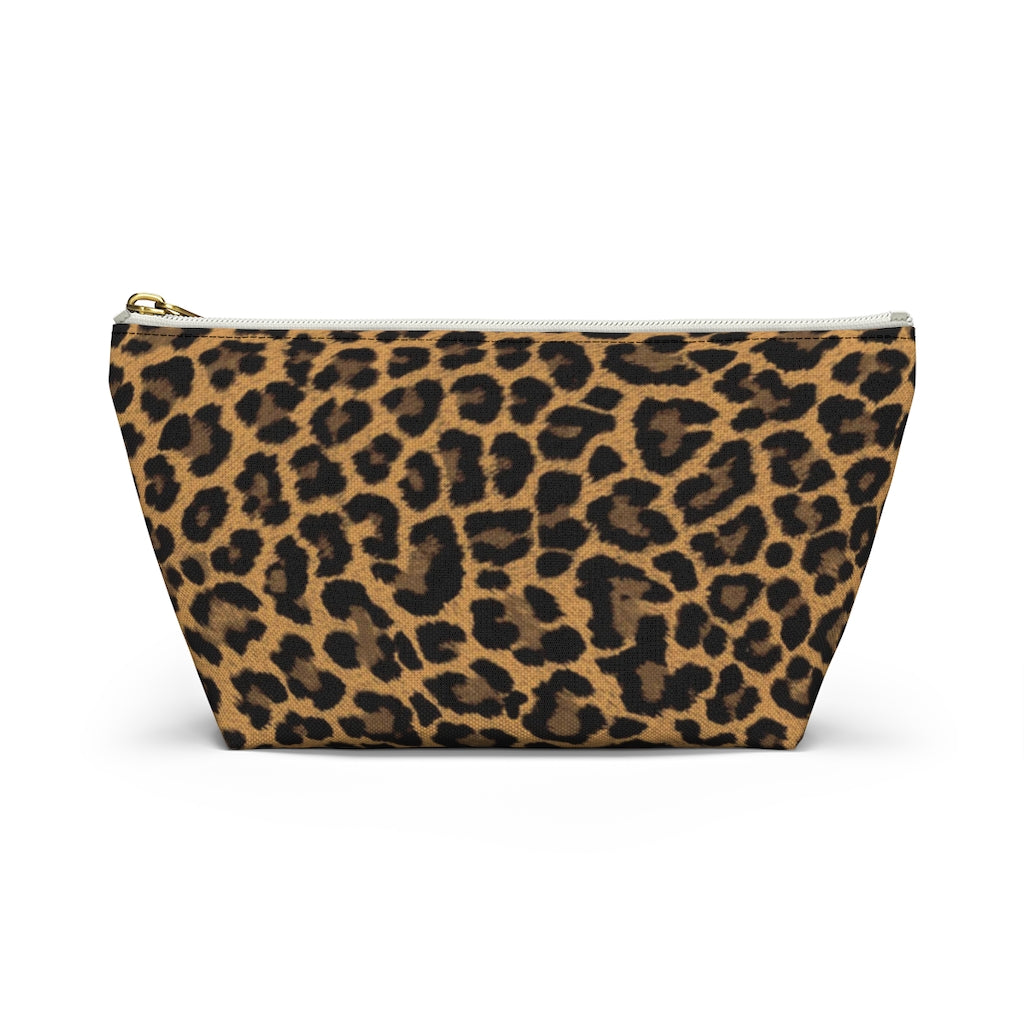 Leopard Accessory Pouch w T-bottom