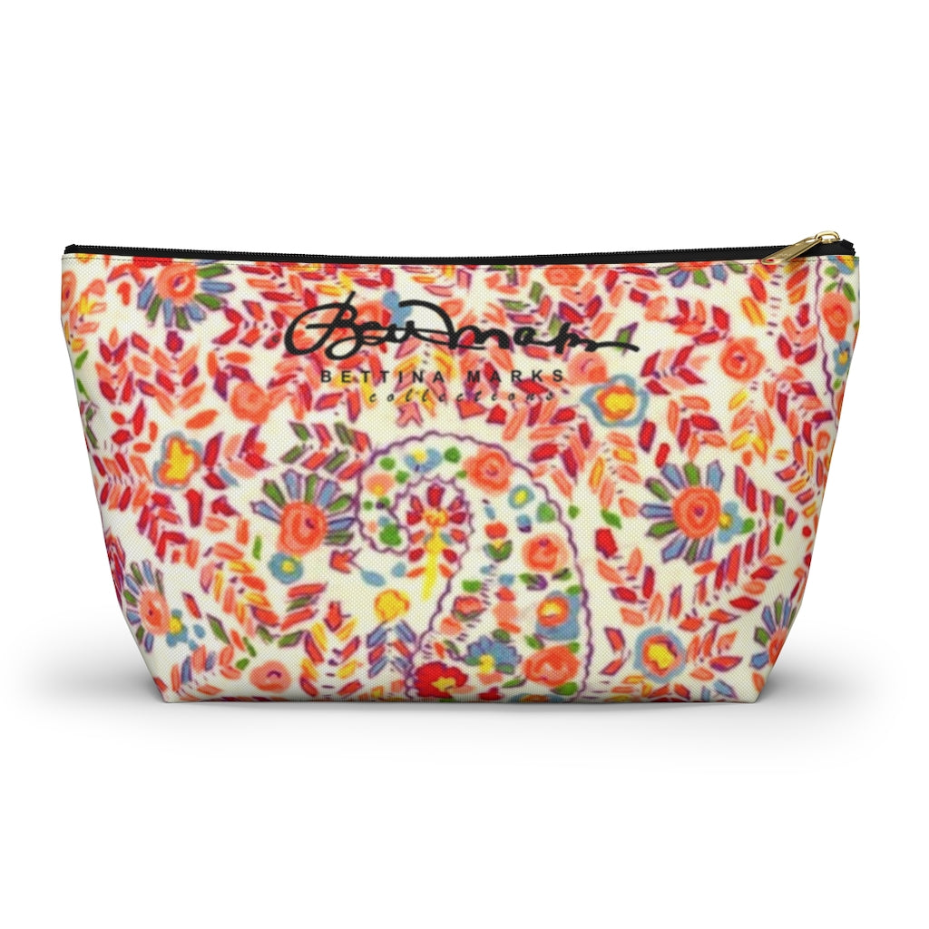 Retro Paisley Accessory Pouch w T-bottom