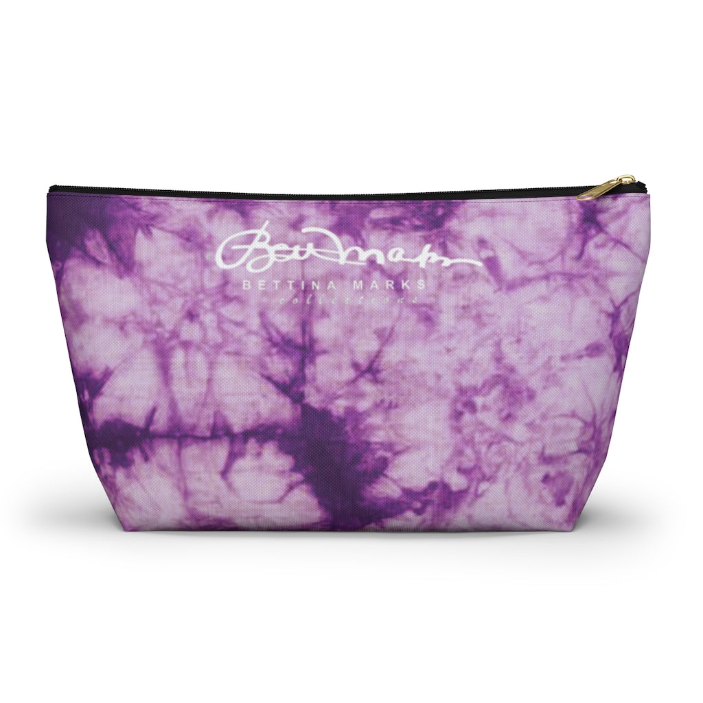 Purple Tie Dye Accessory Pouch w T-bottom