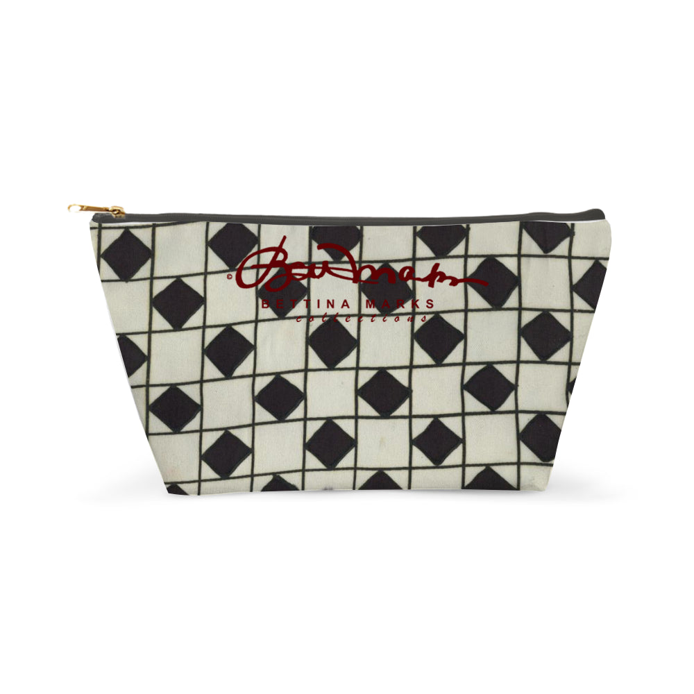 B&W Checkerboard Accessory Pouch T-Bottom