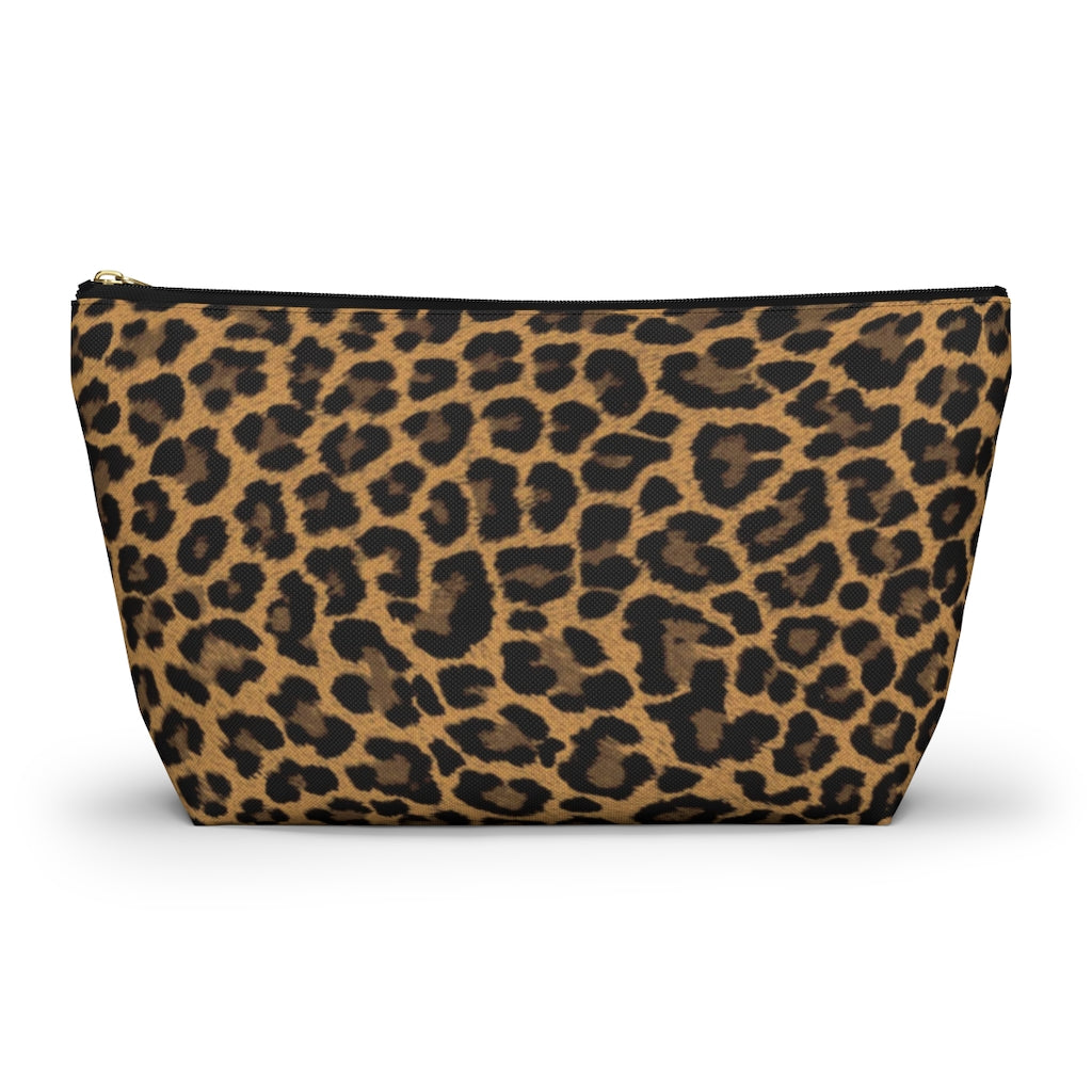 Leopard Accessory Pouch w T-bottom