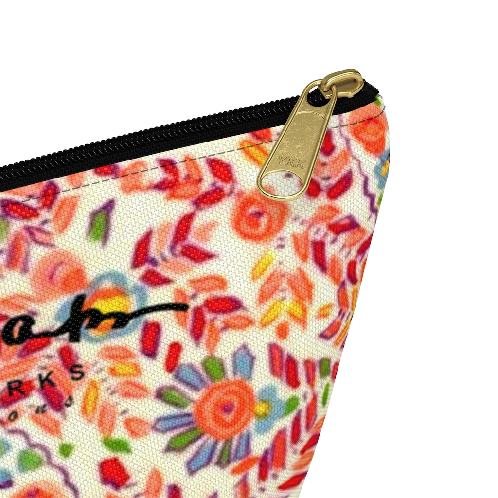 Retro Paisley Accessory Pouch w T-bottom