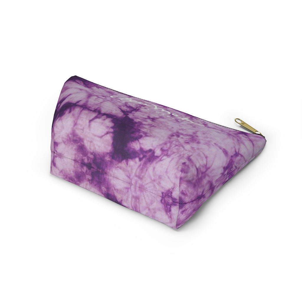 Purple Tie Dye Accessory Pouch w T-bottom