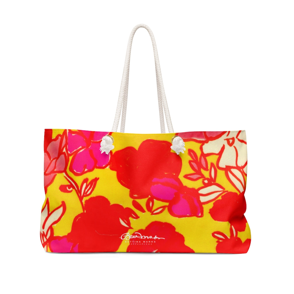 Sixties Floral Weekender Bag