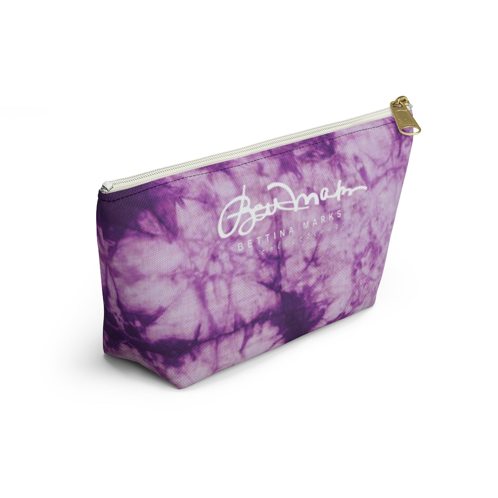 Purple Tie Dye Accessory Pouch w T-bottom