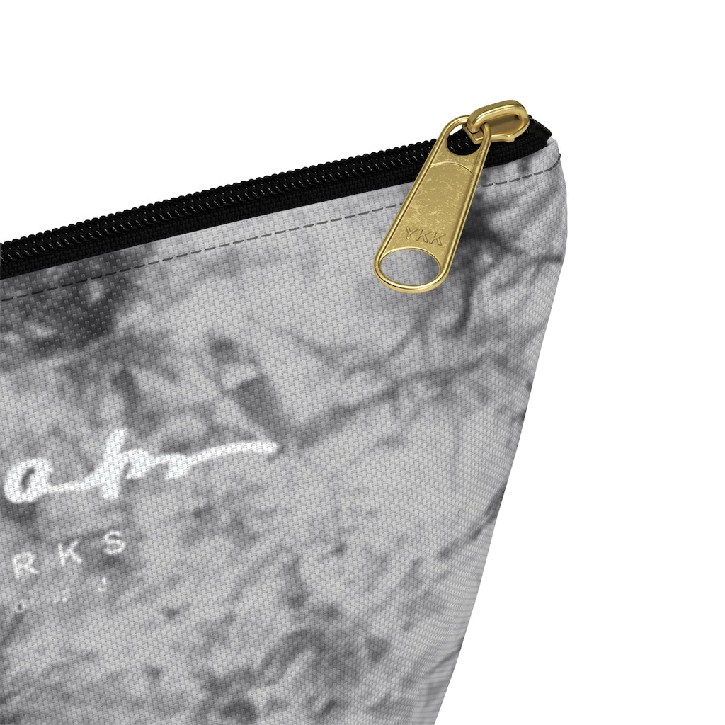 Grey Tie Dye Accessory Pouch w T-bottom