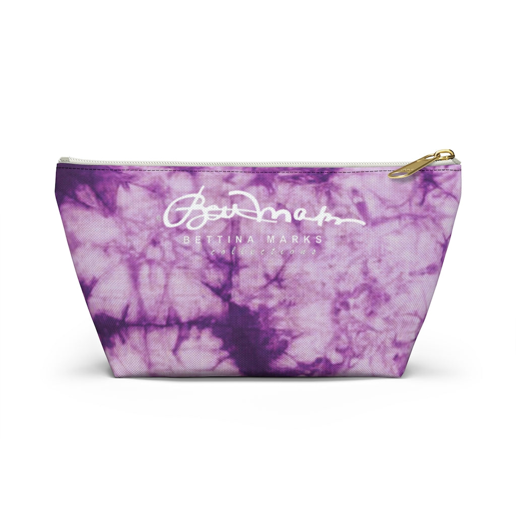 Purple Tie Dye Accessory Pouch w T-bottom