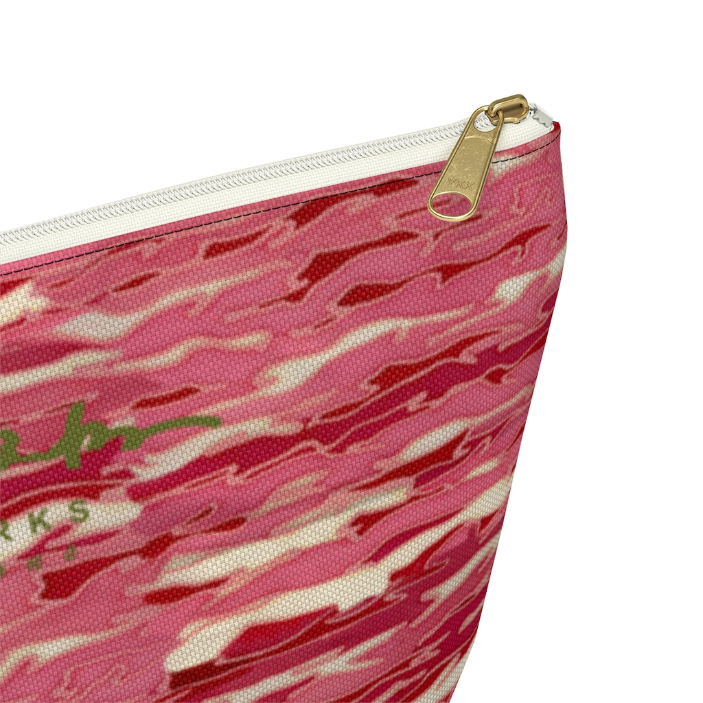 Pink Camouflage Lava Accessory Pouch w T-bottom