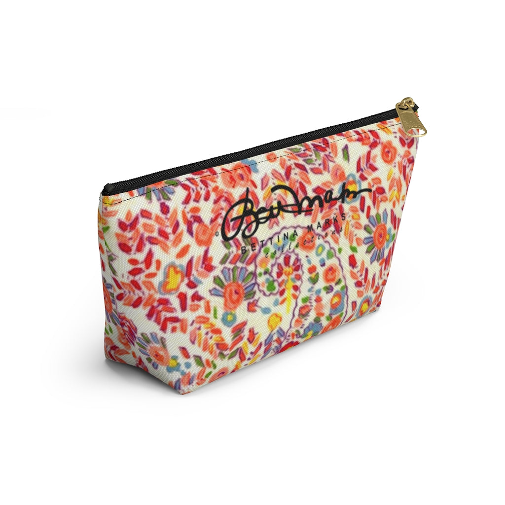 Retro Paisley Accessory Pouch w T-bottom