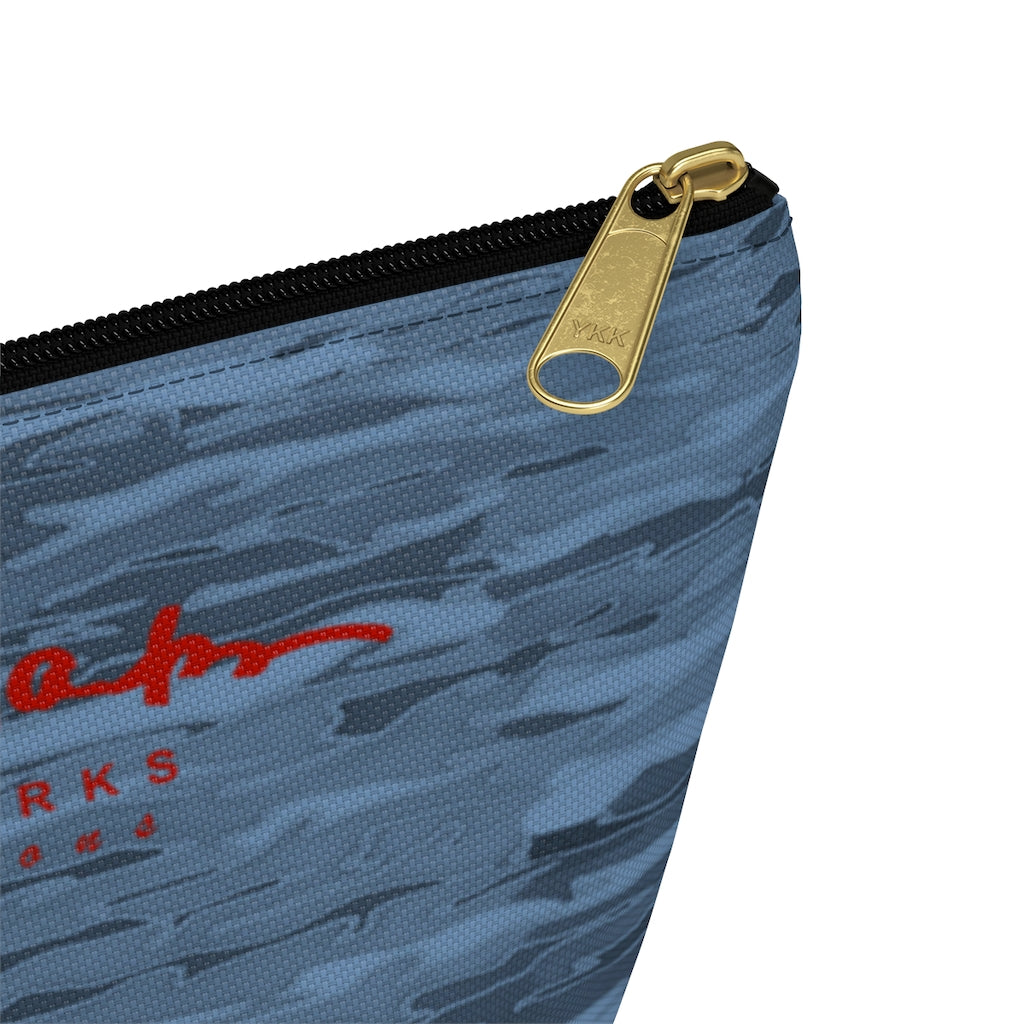Steel Blue Camouflage Lava Accessory Pouch w T-bottom