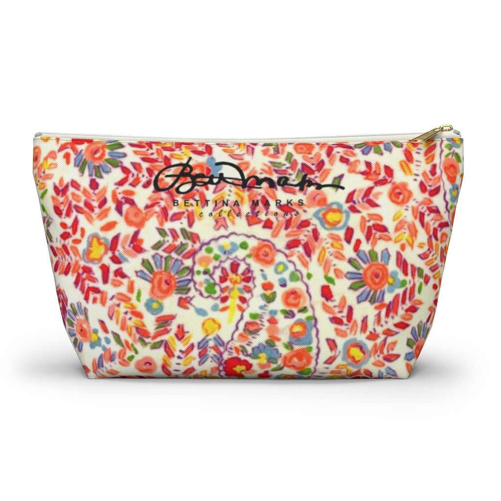 Retro Paisley Accessory Pouch w T-bottom
