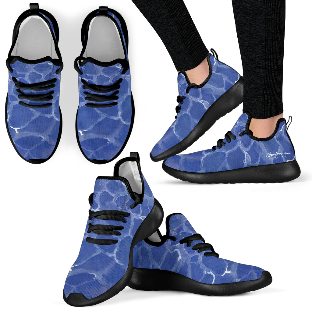 Blue Pool Mesh Knit Sneakers