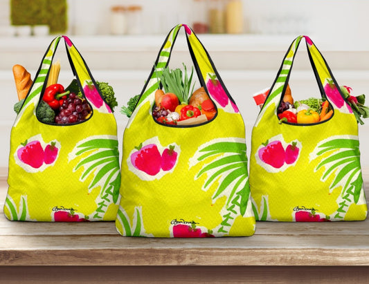 Strawberry Tropical Grocery Bag