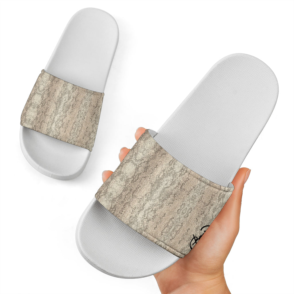 Snake Print Slide Sandal